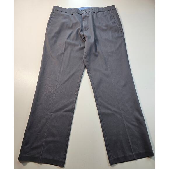 Straight fit premium non iron khaki haggar GREY dress pants slacks 34x29 vintage - Picture 1 of 7